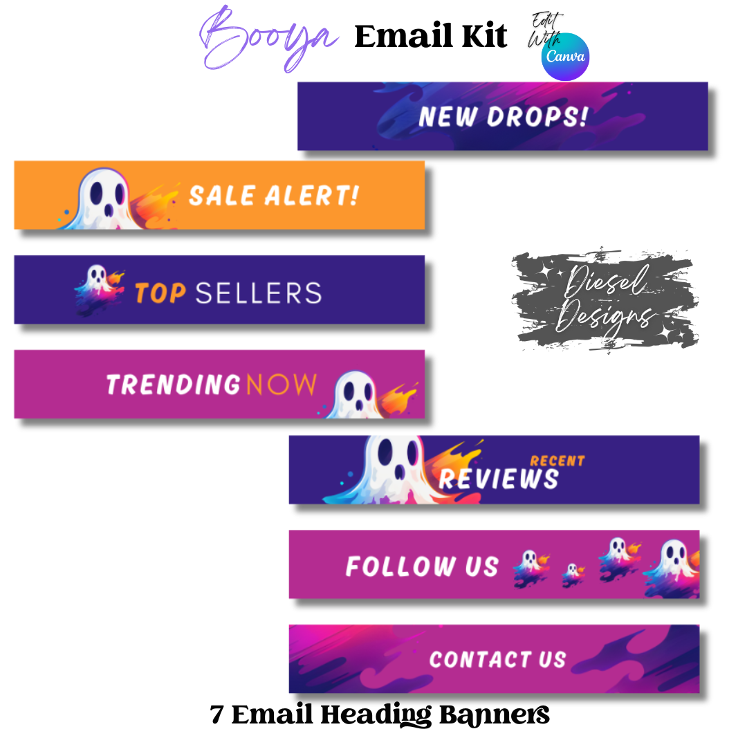 Booya Email Kit | Email Templates | Email Marketing Templates Pack | Edit in Canva