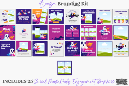 BOOYA Business Branding Kit | Website Kit | Business Card | Logo | Facebook Cover | Editable in Canva