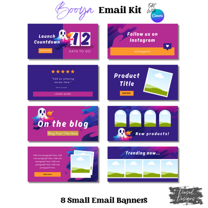 Booya Email Kit | Email Templates | Email Marketing Templates Pack | Edit in Canva