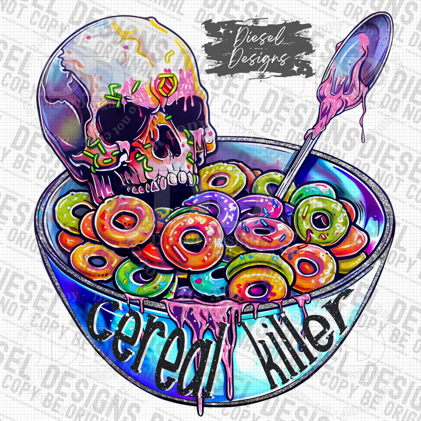 Cereal Killer PNG  | 300 DPI | Transparent PNG | Digital File Only