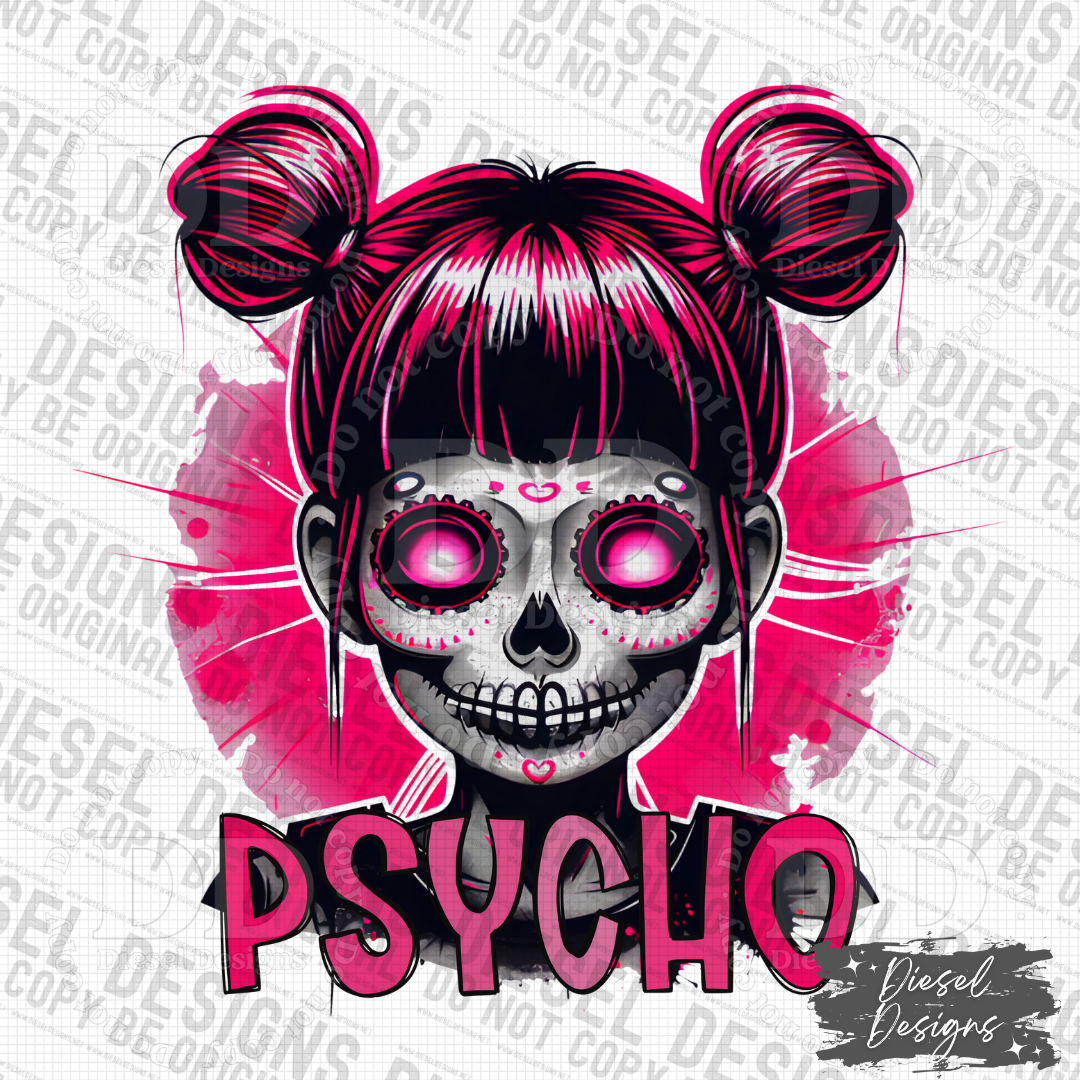 Psycho PNG  | 300 DPI | Transparent PNG | Digital File Only