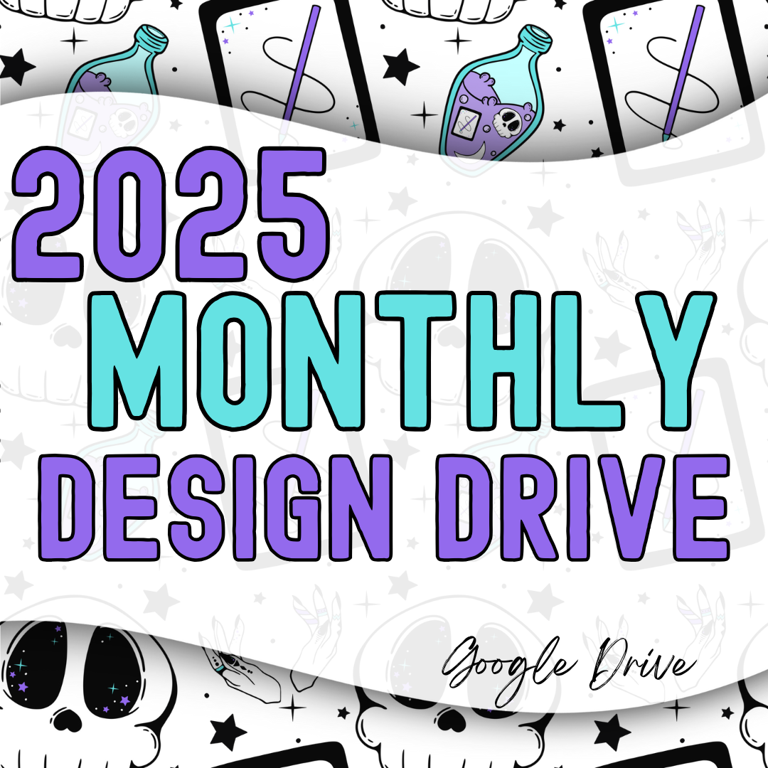 2025 Monthly Google Drives | 300 DPI | Transparent PNG | Seamless | Tumbler Wraps | Clipart