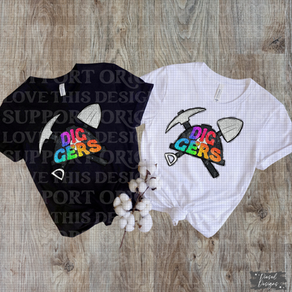 School Mascot Rainbow Glitter Drive  | 300 DPI | Transparent PNG | Google Drive