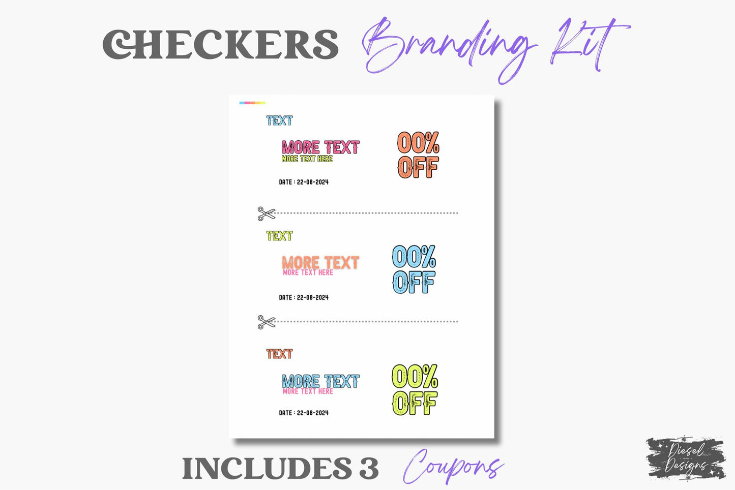 Checkers Branding Kit | Website Kit | Business Card | Logo | Facebook Cover | Editable in Canva