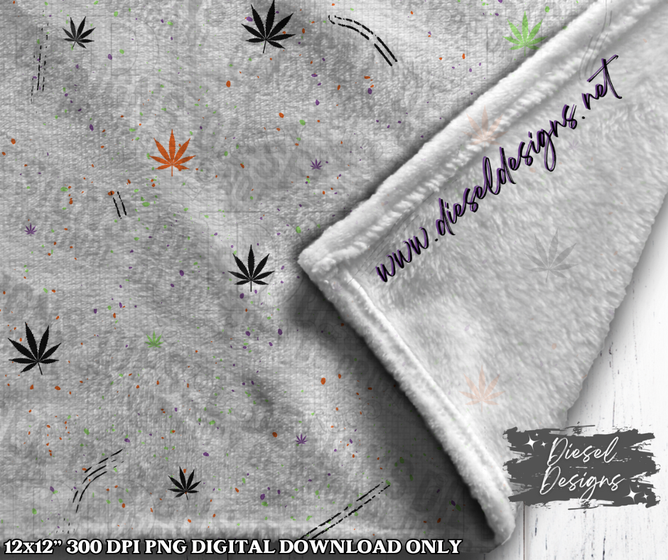 420 Halloween | 300 DPI | Seamless 12"x12" | 2 sizes Included