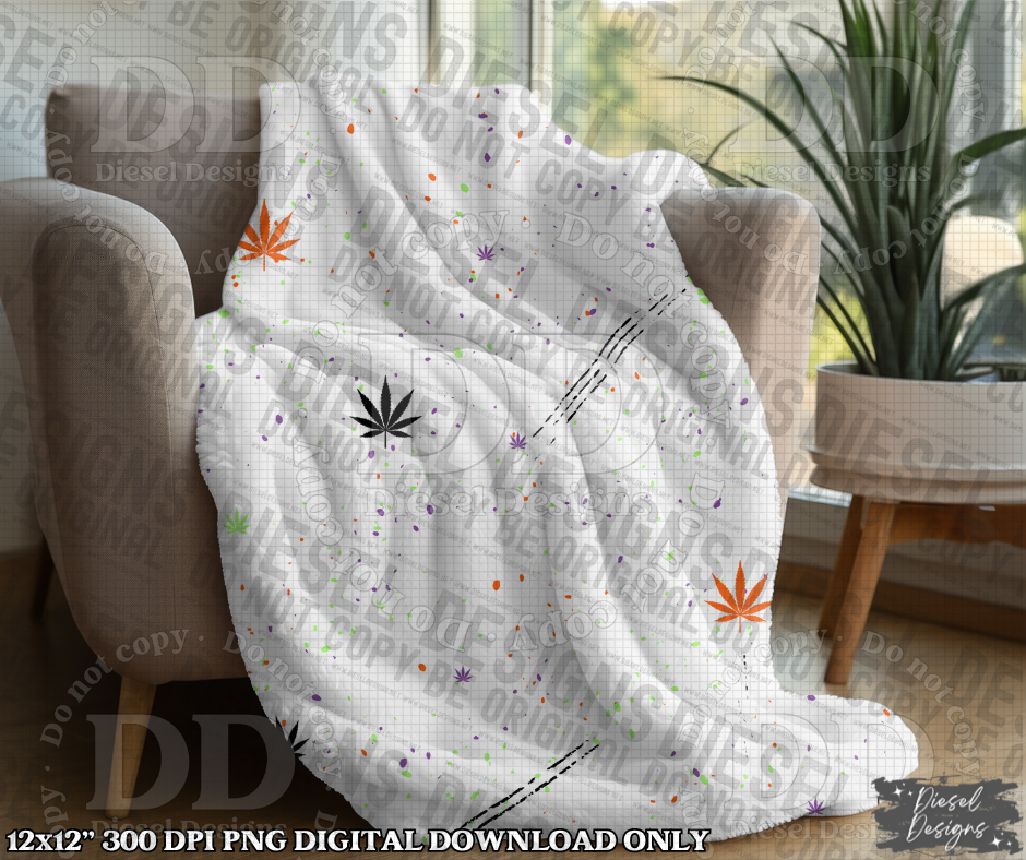 420 Halloween | 300 DPI | Seamless 12"x12" | 2 sizes Included