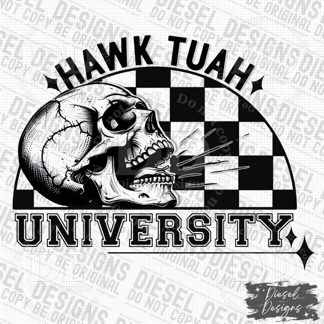 Skellie Hawk Tuah University PNG | 300 DPI | Transparent PNG | Digital File Only