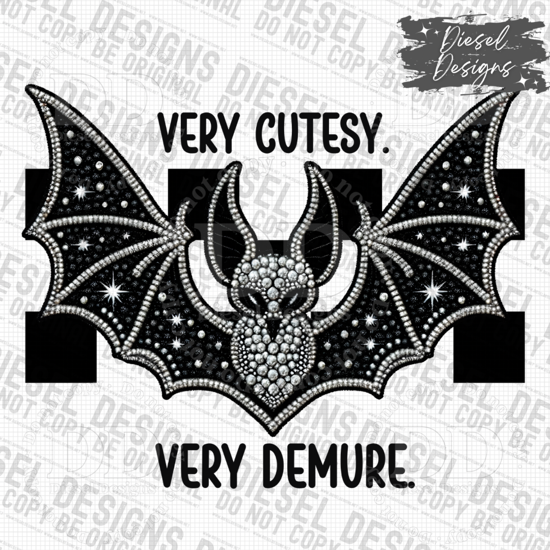 Very Cutesy, Very Demure Bat PNG  | 300 DPI | Transparent PNG | Digital File Only