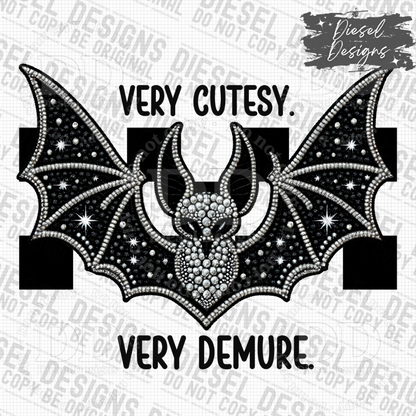 Very Cutesy, Very Demure Bat PNG  | 300 DPI | Transparent PNG | Digital File Only