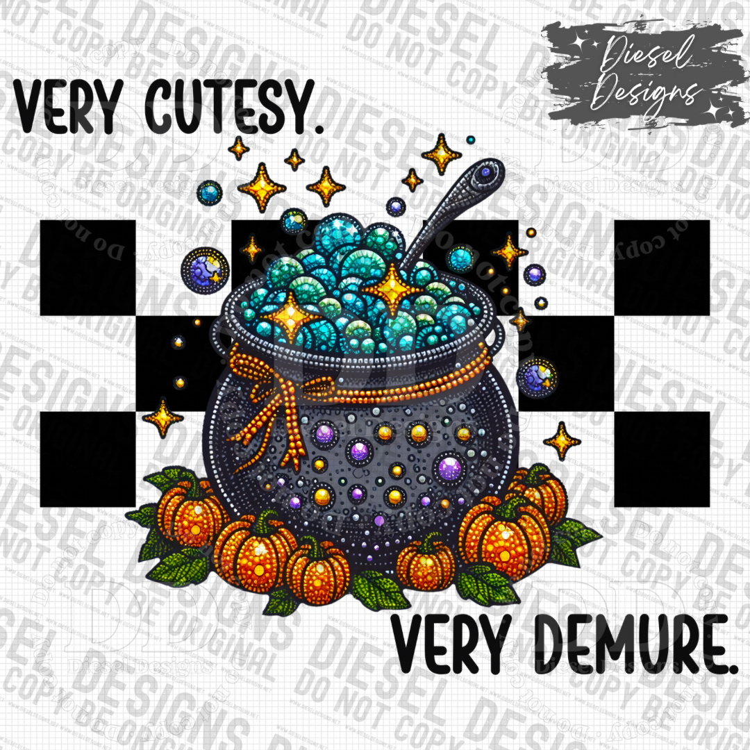 Very Cutesy, Very Demure Cauldron PNG  | 300 DPI | Transparent PNG | Digital File Only