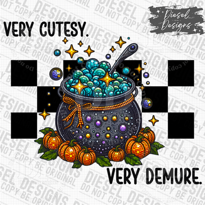 Very Cutesy, Very Demure Cauldron PNG  | 300 DPI | Transparent PNG | Digital File Only