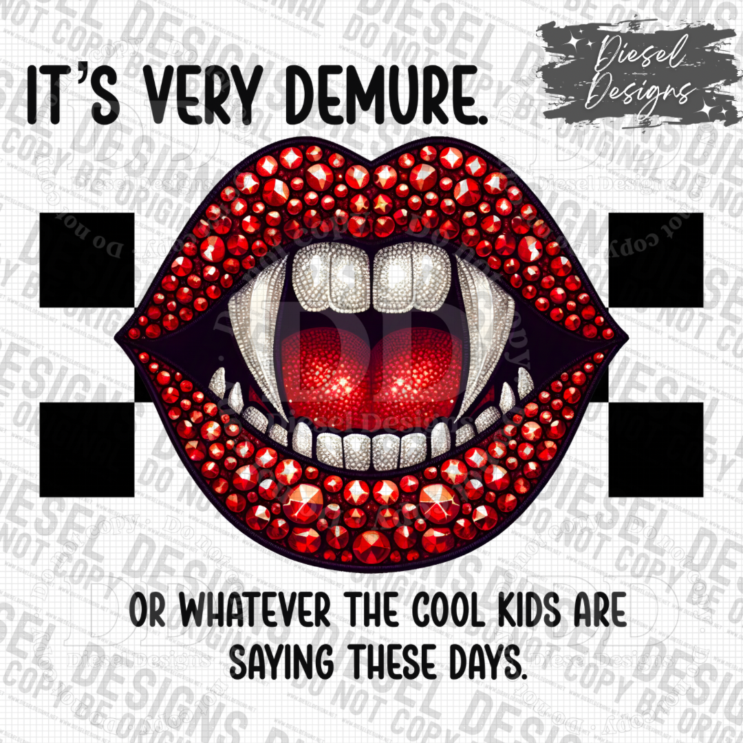 It's Very Demure Or Whatever The Cool Kids Are Saying Lips  PNG  | 300 DPI | Transparent PNG | Digital File Only