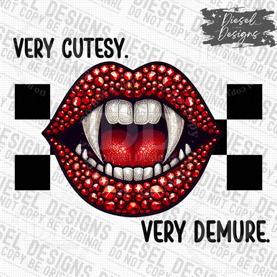 Very Cutesy, Very Demure Lips PNG  | 300 DPI | Transparent PNG | Digital File Only