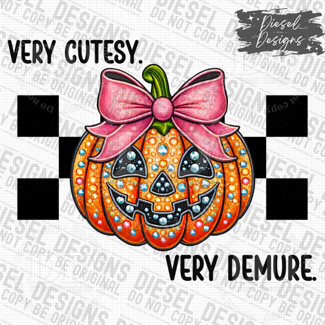 Very Cutesy, Very Demure Pumpkin PNG  | 300 DPI | Transparent PNG | Digital File Only