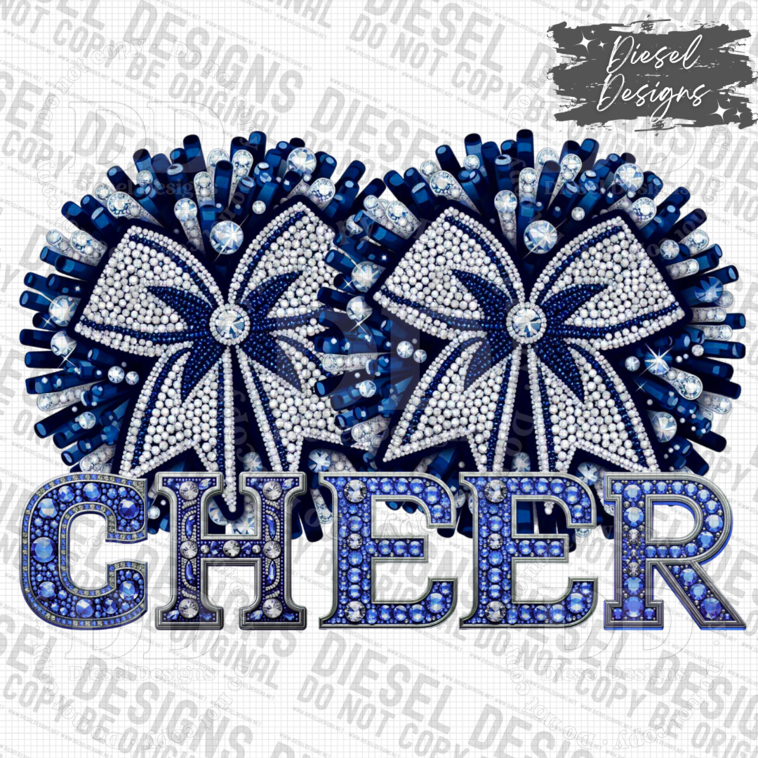 Cheer Rhinestone PNG  | 300 DPI | Transparent PNG | Digital File Only