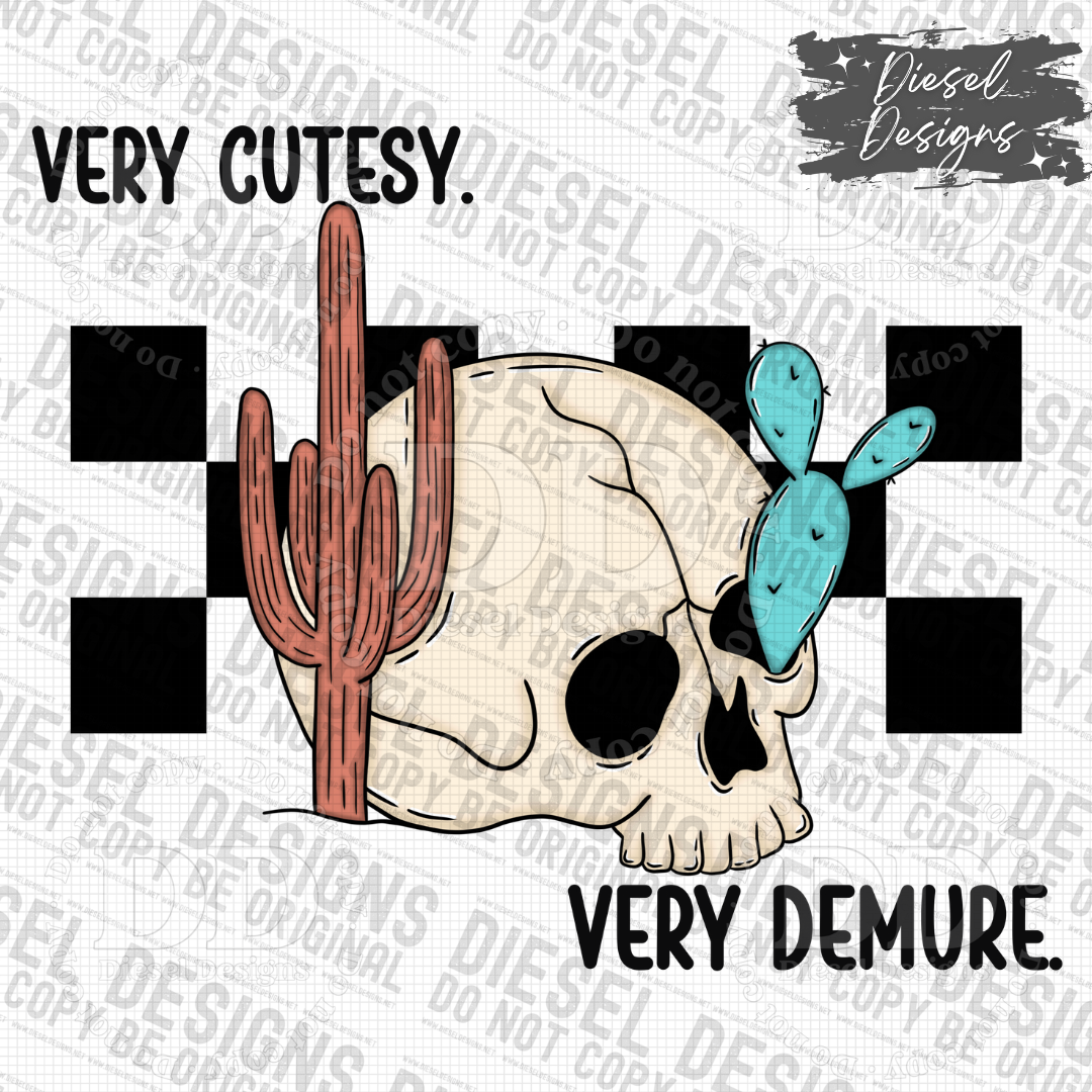 Very Cutesy, Very Demure Western PNG  | 300 DPI | Transparent PNG | Digital File Only