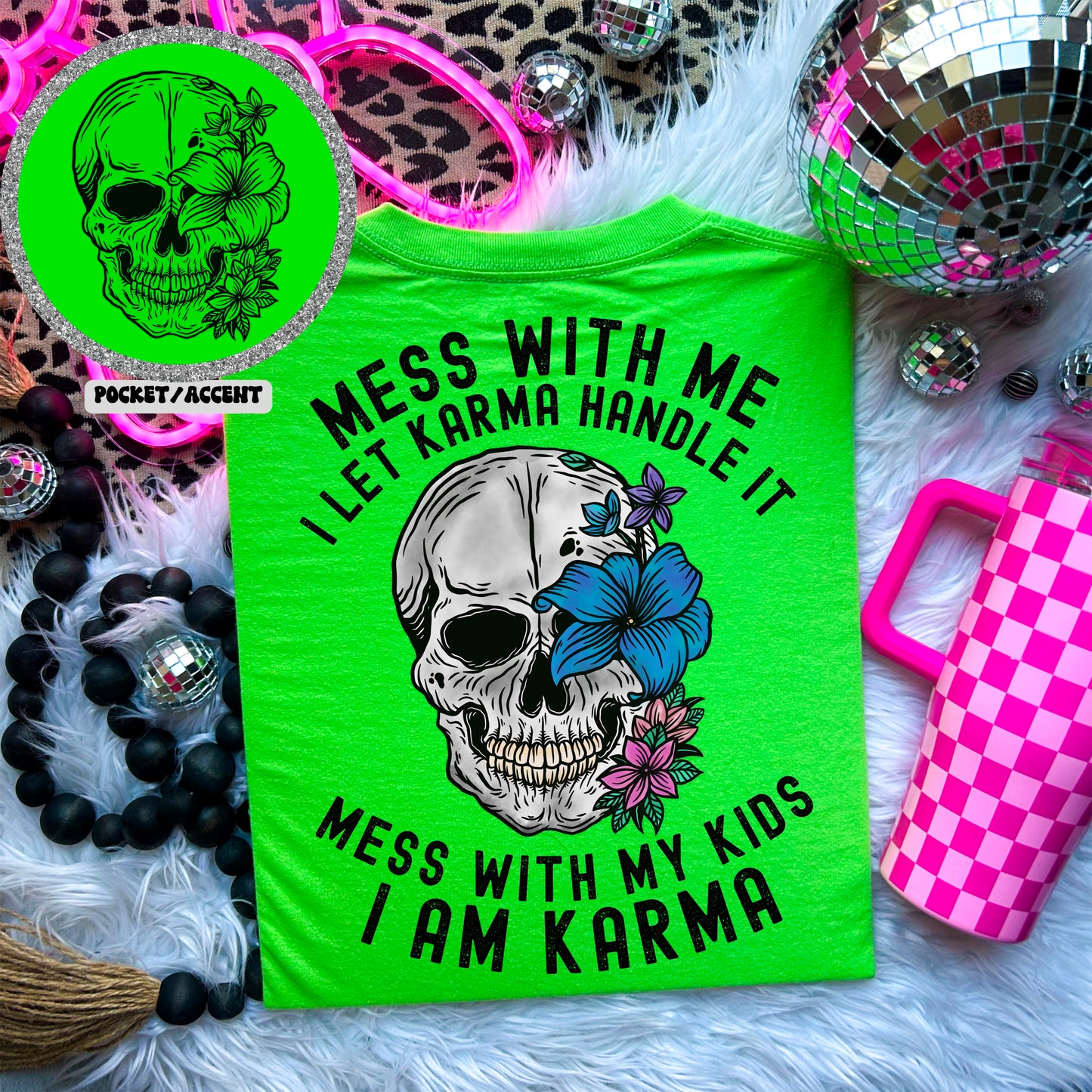 I Am Karma When You Mess With My Kids Color Pocket Set | PNG | Pocket Set | 300 DPI | Transparent PNG | Digital File Only