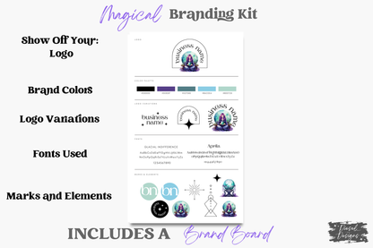 Magical Business Branding Kit | Website Kit | Business Card | Logo | Facebook Cover | Editable in Canva