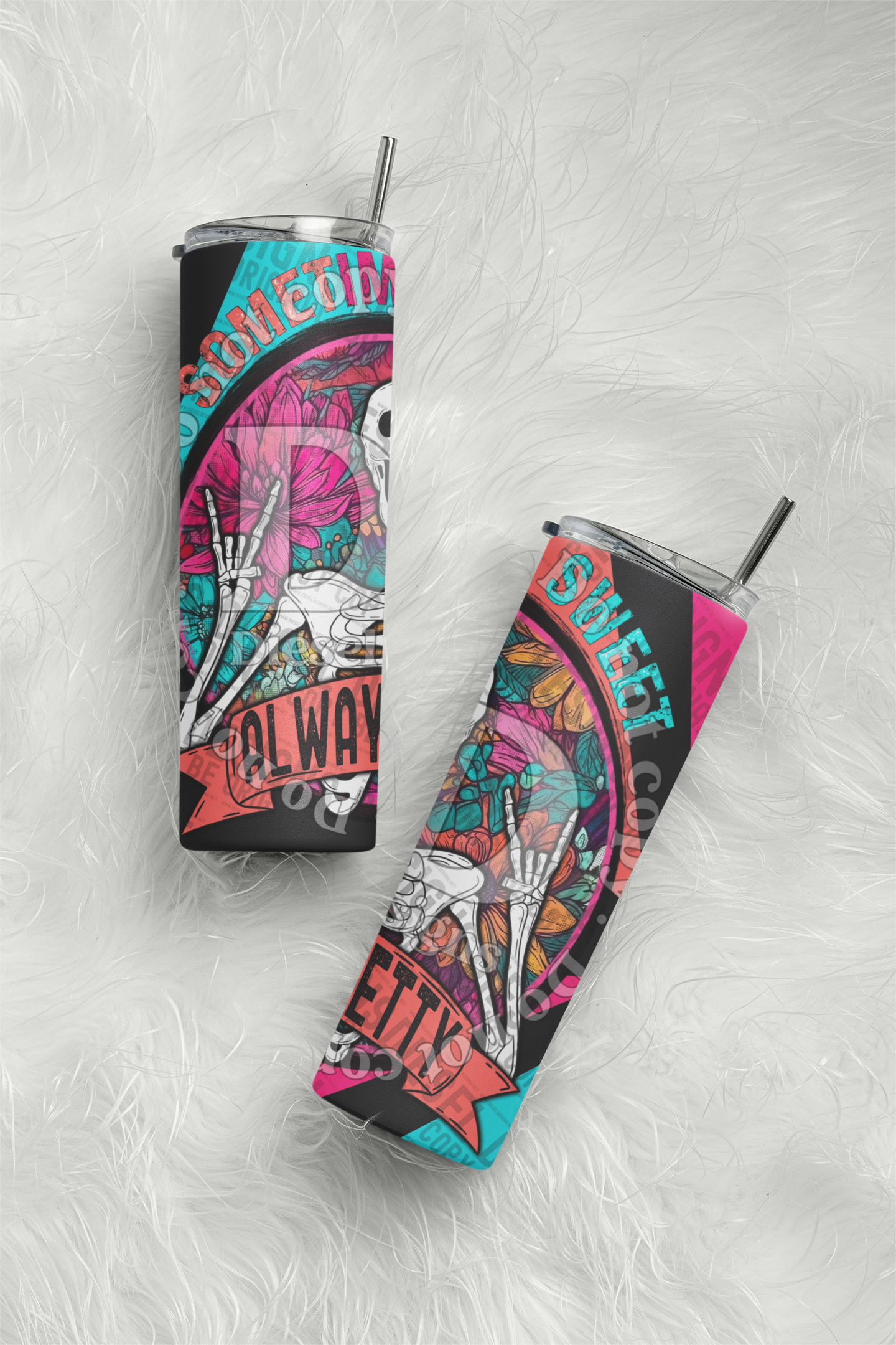 Sometimes sweet | 300 DPI | 20 oz Skinny Tumbler Wrap