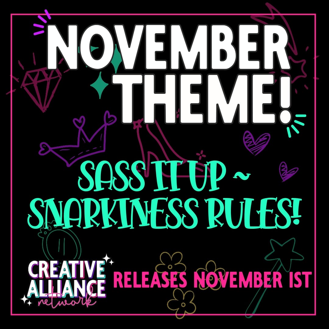 Creative Alliance Network: Sass It Up | 300 DPI | PNG | Seamless | Tumbler Wraps | Collab | Digital File Only