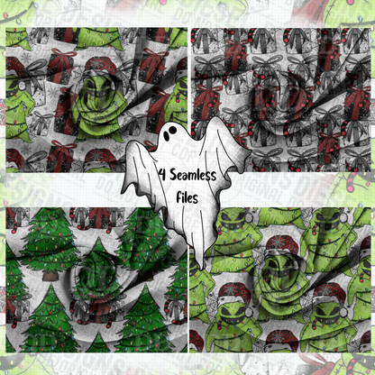 Oogie Christmas Bundle | 300 DPI | PNG | Seamless | Tumbler Wraps | Libby Wrap