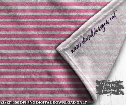 Pink Stripes Seamless   | 300 DPI | 12" x 12" | Seamless File