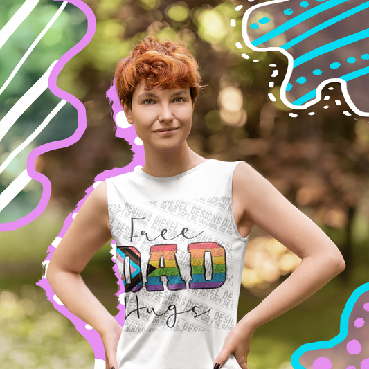 Pride progressive dad hugs | 300 DPI | Transparent PNG