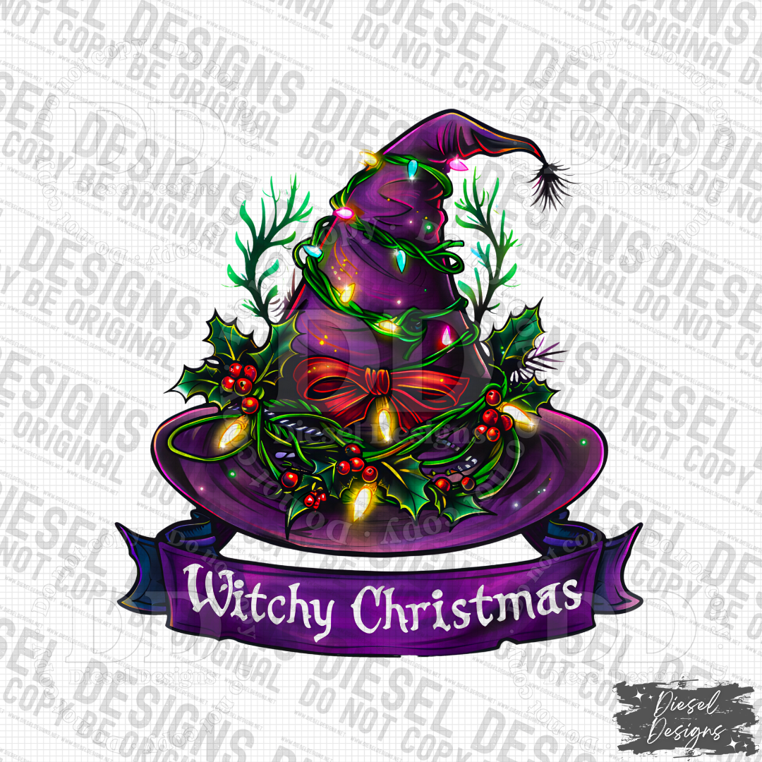 Witchy Christmas PNG  | 300 DPI | Transparent PNG | Digital File Only