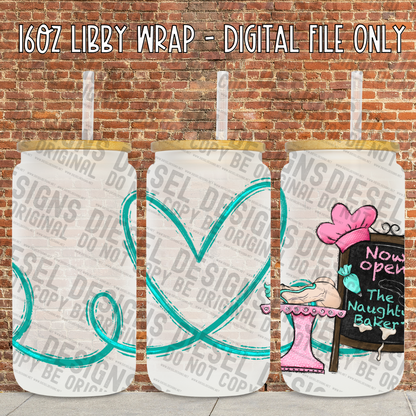 Naughty Baker Bundle | 300 DPI | PNG | Seamless | Tumbler Wraps | Libby Wraps