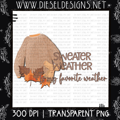 Sweater Weather | 300 DPI | Transparent PNG |