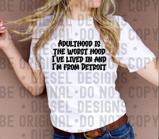 Adulthood Detroit | 300 DPI | Transparent PNG