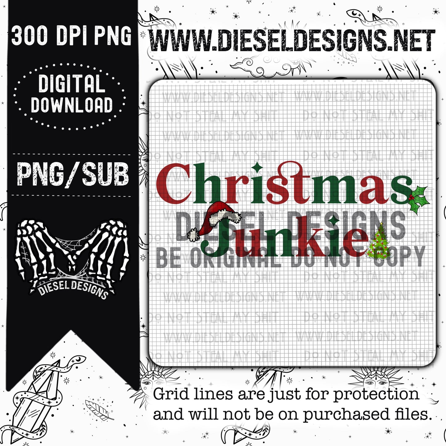 Christmas Junkie | Design | 300 DPI | PNG |