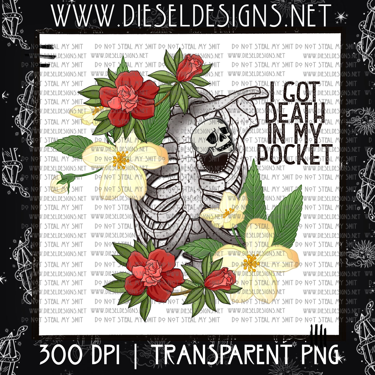 Death In My Pocket PNG | 300 DPI | Transparent PNG