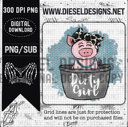 Dirty Girl | 300 DPI | Transparent PNG