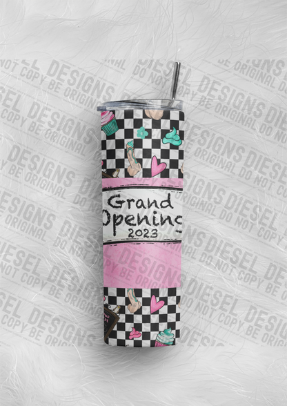 Grand opening Tumbler 2 | 300 DPI | 20 oz Skinny Tumbler Wrap