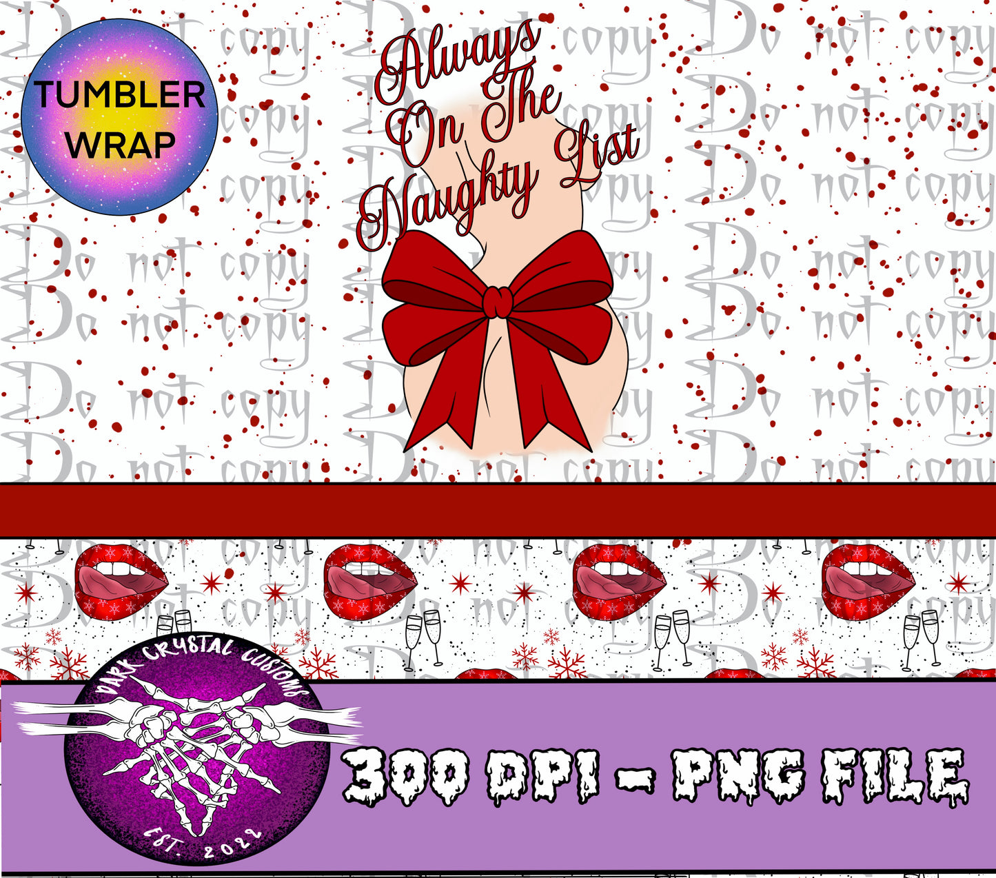 NSFW Christmas Collab w/Dark Crystal Customs | 300 DPI | PNG | Seamless | Tumbler Wraps | Collab |