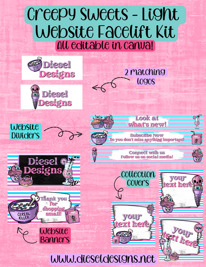 Creepy Sweets - Light Version | Website Kits | Editable graphics included