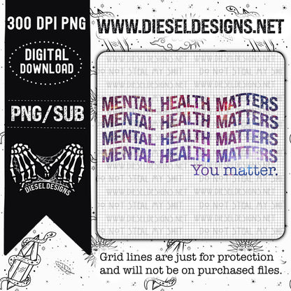 MENTAL HEALTH bundle by Diesel Designs | 300 DPI | PNG | Seamless | Tumbler Wraps | Collab |