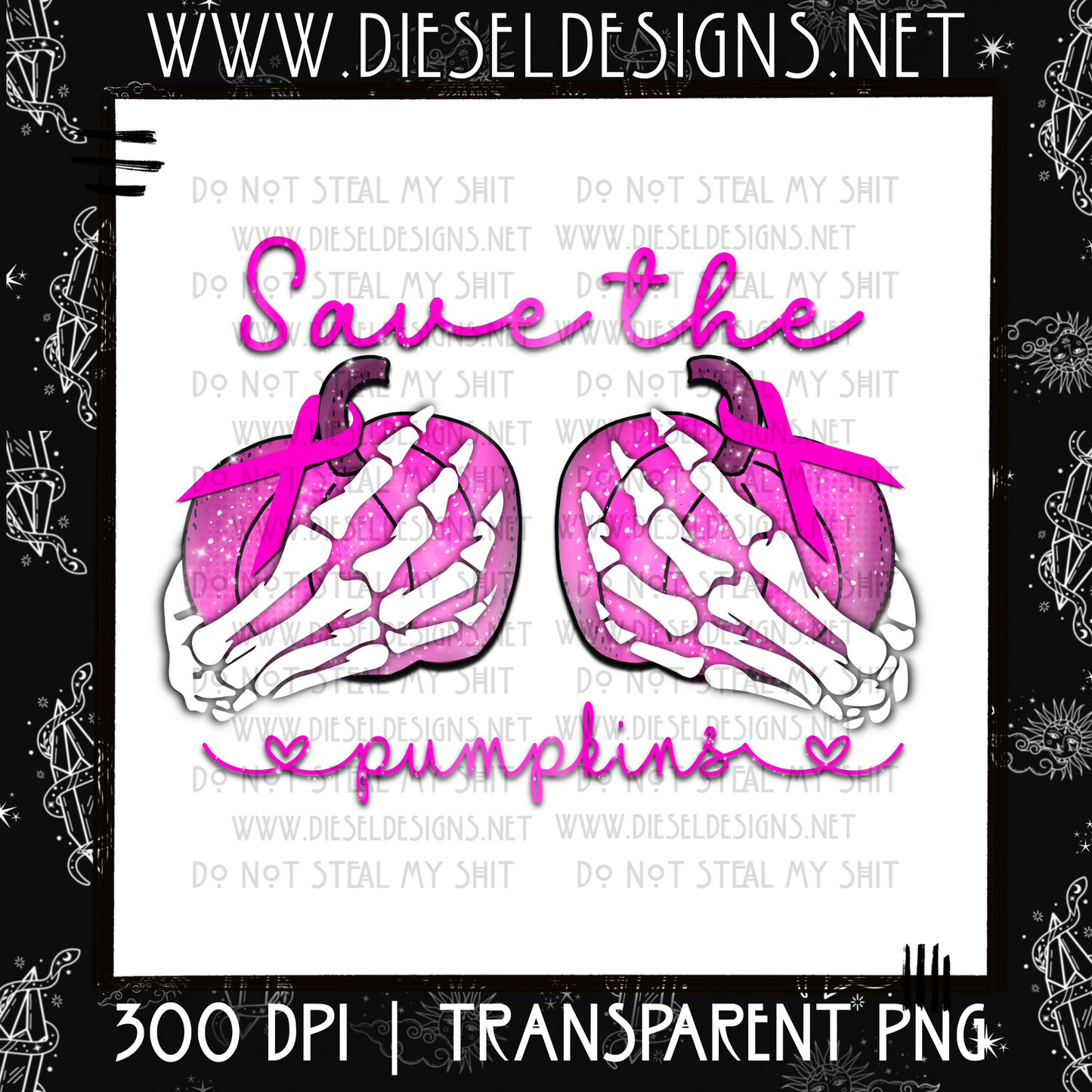 Save the Pumpkins | 300 DPI | Transparent PNG