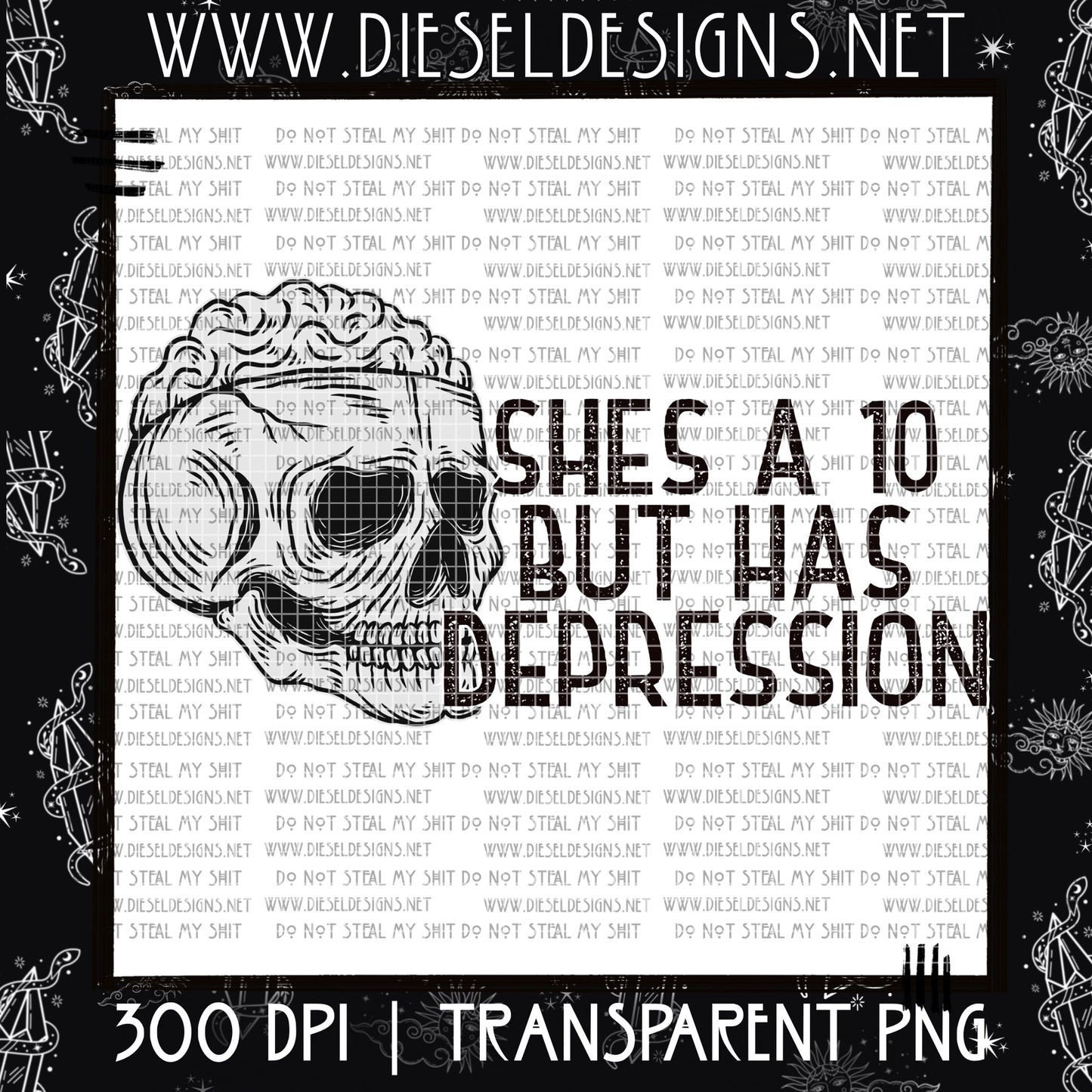 She's a 10 but depression | Sunday Exclusive | 300 DPI PNG