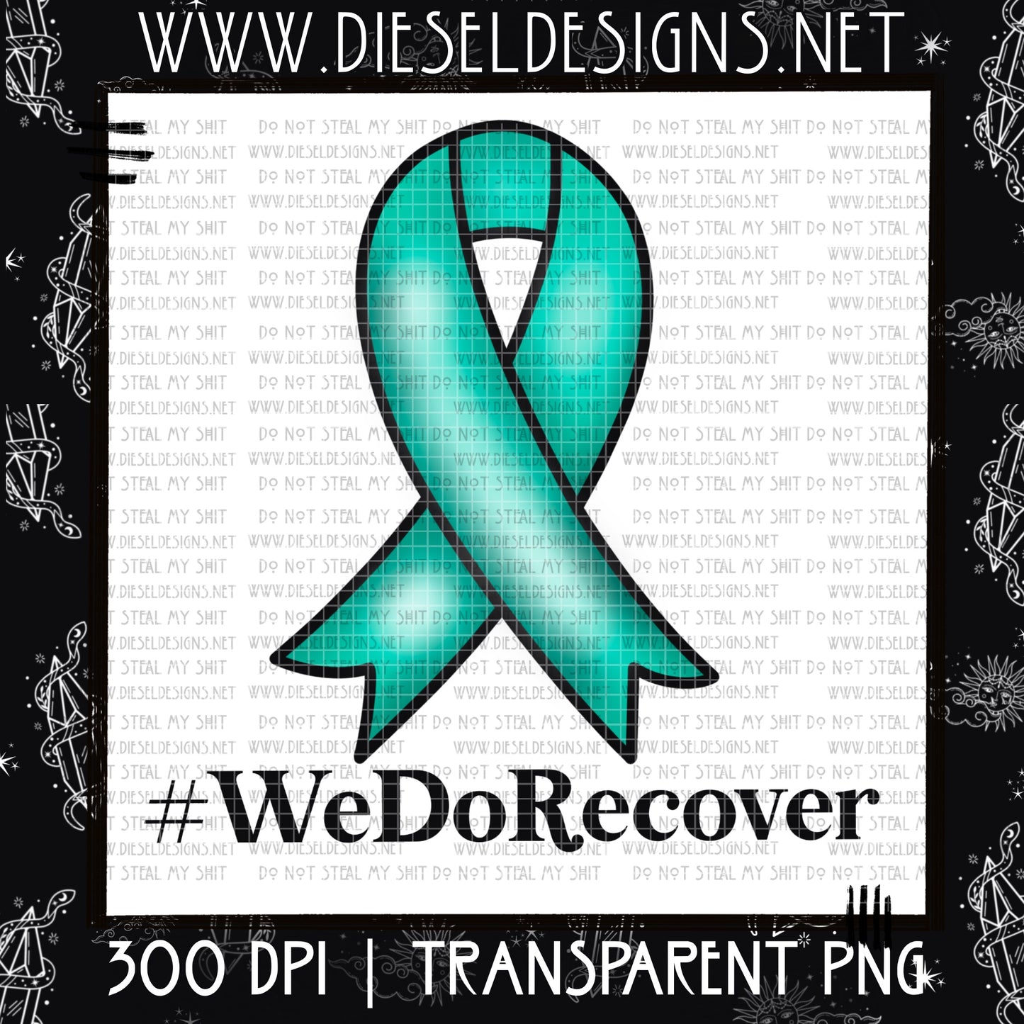 Hashtag We Do Recover  | 300 DPI | Transparent PNG