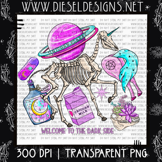 Skellicorn Dark Side Transparent | DESIGN | 300 DPI | PNG |