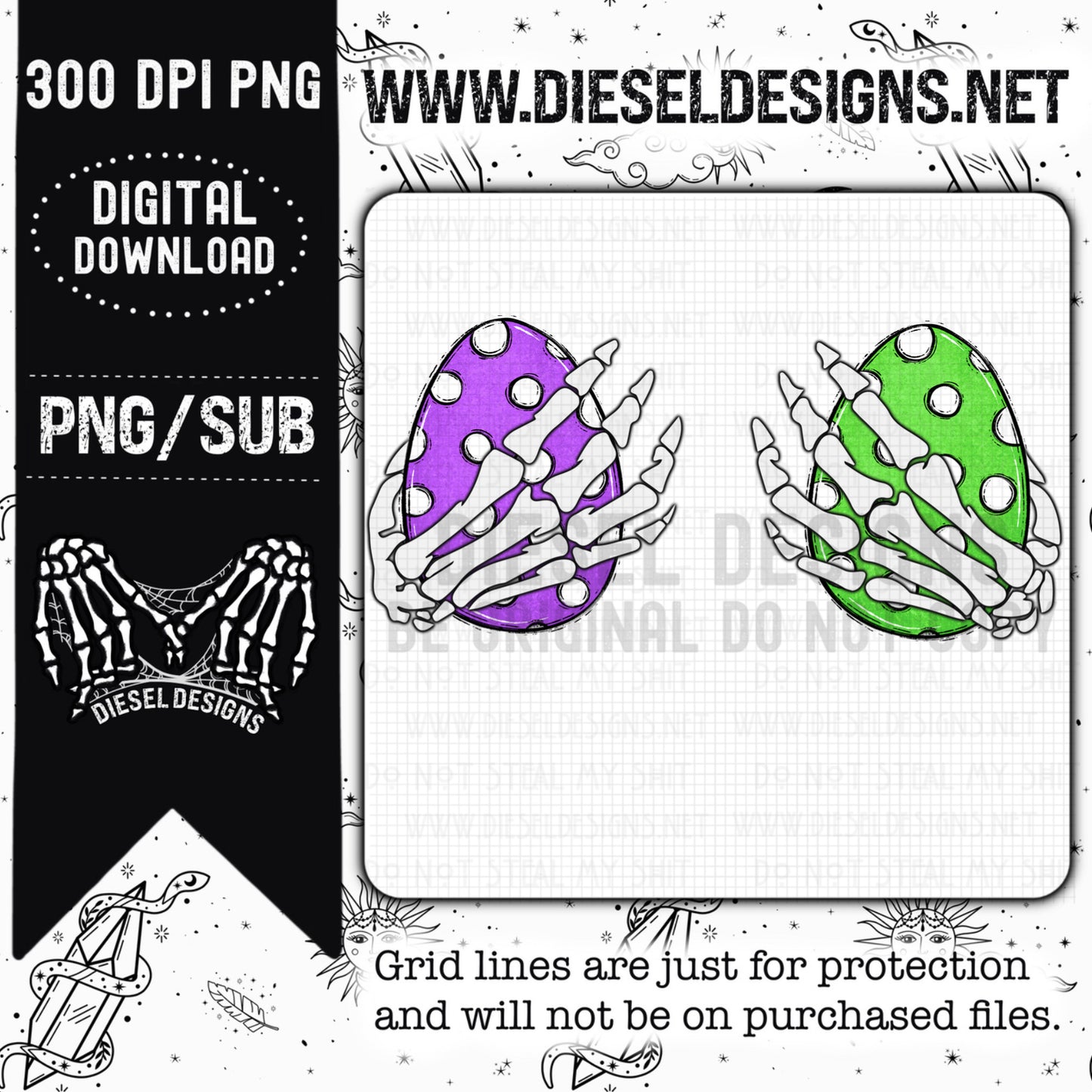 Polka Dots Eggs | 300 DPI | Transparent PNG