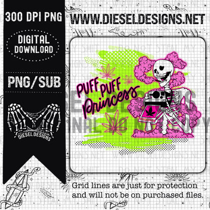 Puff Puff Princess | 300 DPI | Transparent PNG