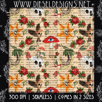 Welcome To My Garden Seamless Design V2 | 300 DPI | Seamless 12"x12" | 2 sizes Included