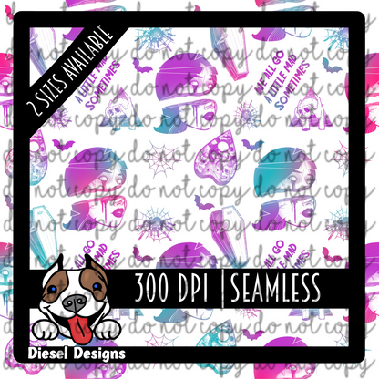 A Little Mad Sometimes Colorful Seamless Designs  | 300 DPI | Seamless 12"x12" | 2 sizes Included