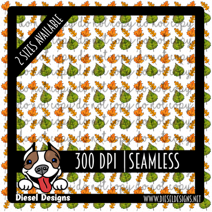 Fall Leaf Seamless Design | 300 DPI | Seamless 12"x12" | PNG File