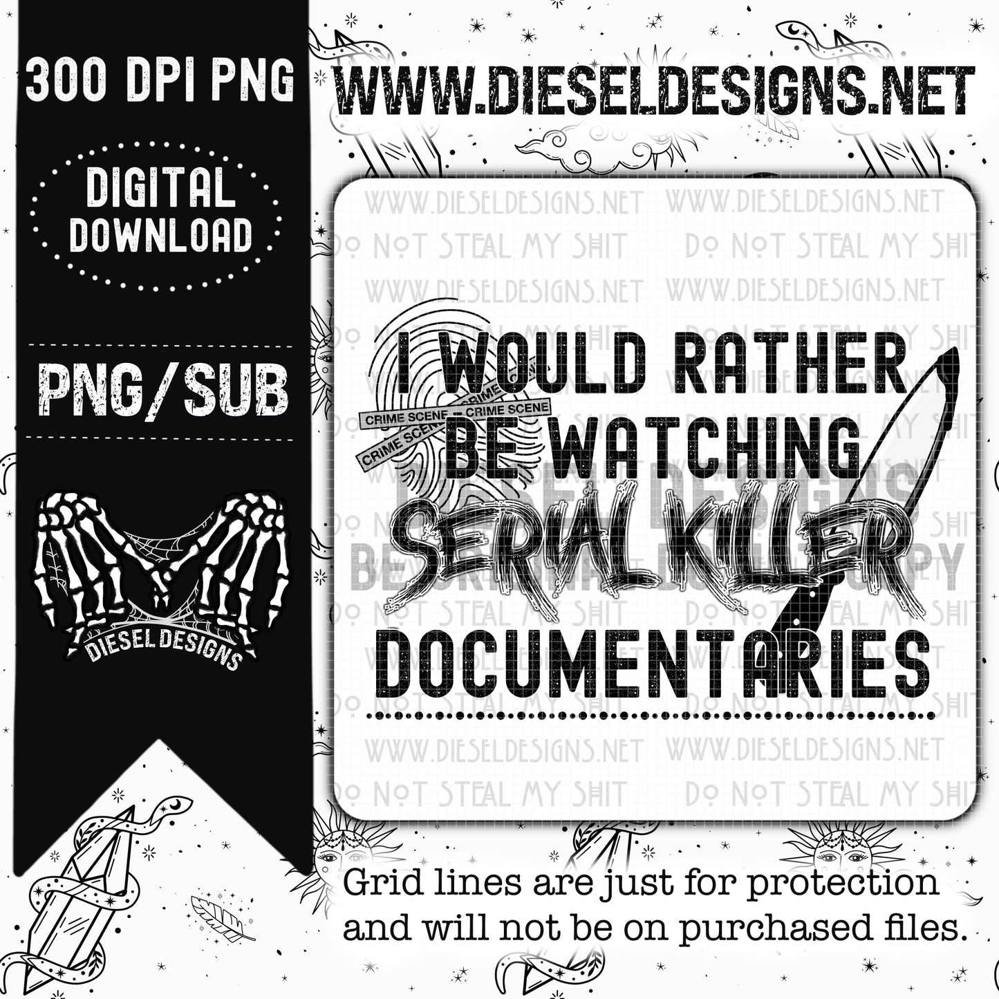 Serial Killer Documentaries | 300 DPI | PNG |