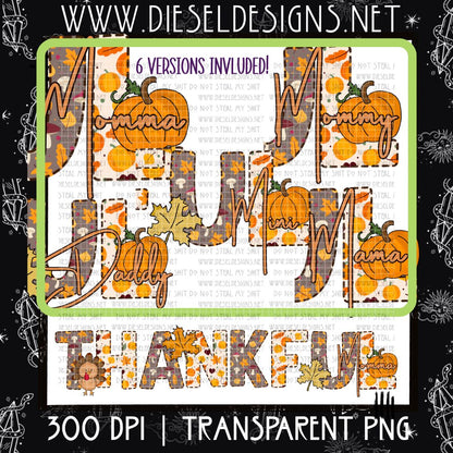 Thankful Bundle PNG | 300 DPI | Transparent PNG