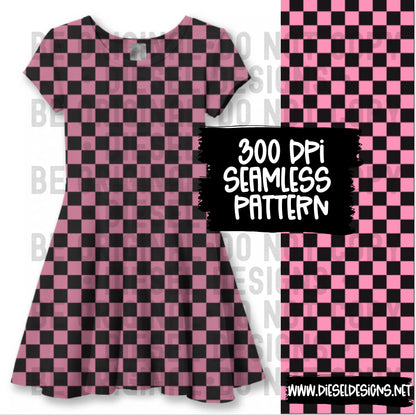 Light Pink Checkers Seamless  | 300 DPI | 12" x 12" | Seamless File